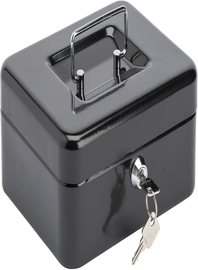 Burg Wachter CB02BK Money 5020 Cash Box - Black, 8 Inch